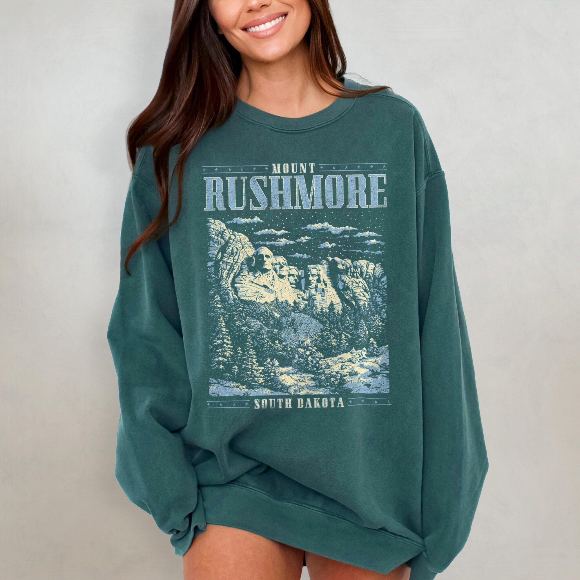 Mount Rushmore Comfort Colors Crewneck Sweatshirt