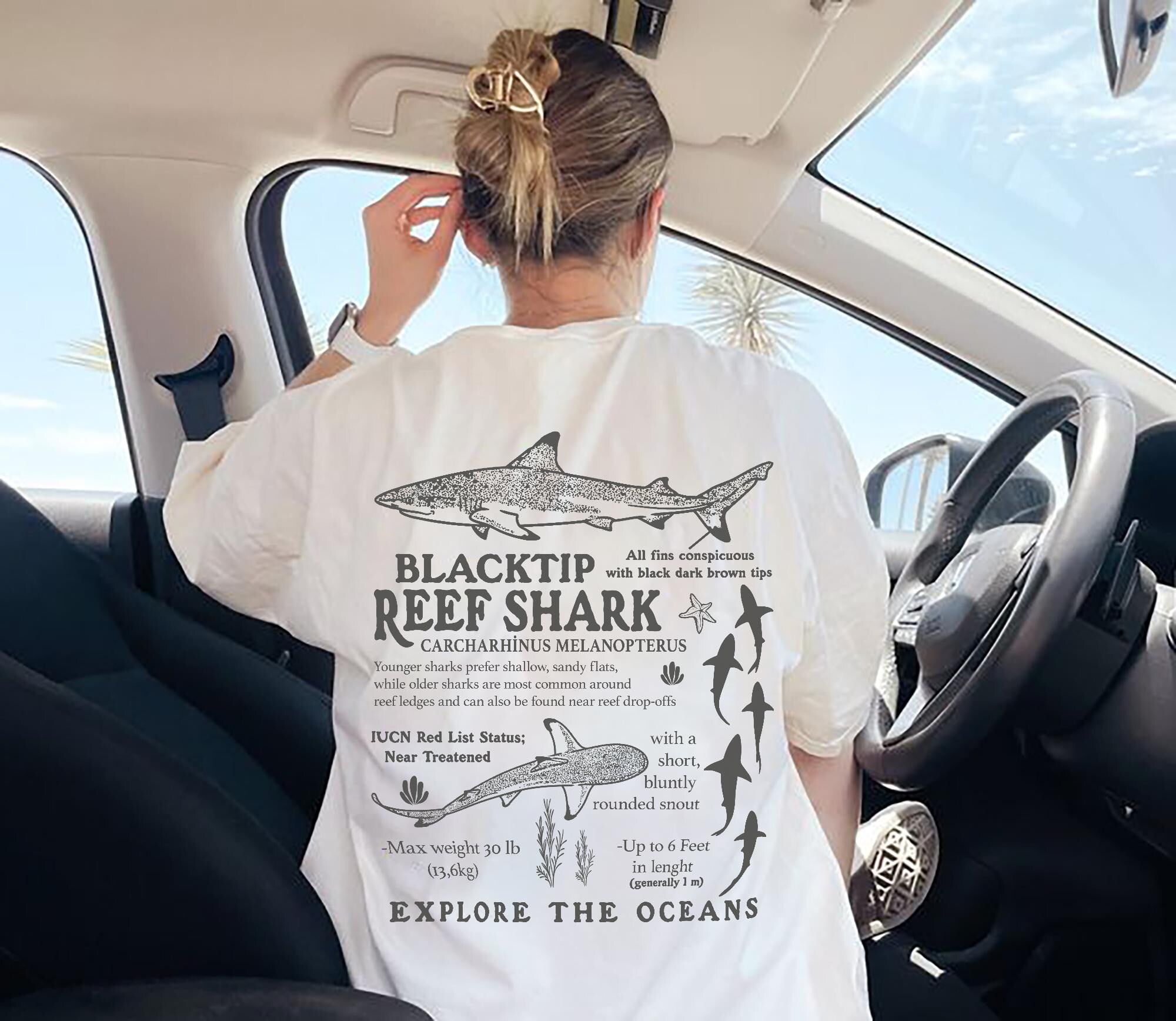 Blacktip Reef Shark Comfort Colors Garment-Dyed T-Shirt