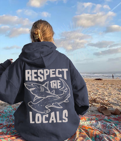 Protect Local Sharks Hoodie – Respect the Locals Sweatshirt - Image 3
