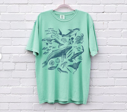 Retro 90s Sea Animals Comfort Colors T-Shirt - Image 5