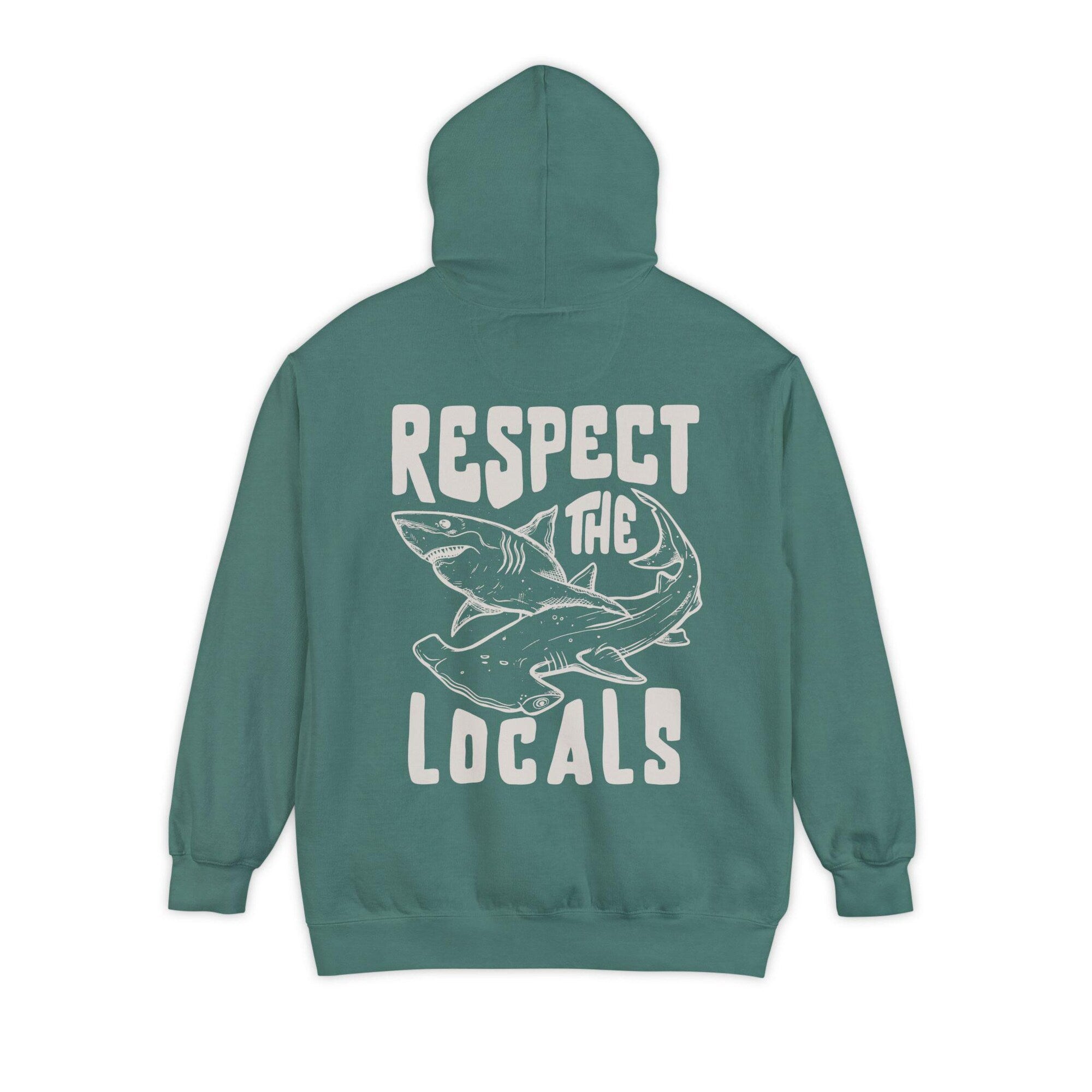 Respect The Local Hammerhead Shark Comfort Colors Hoodie - Image 6