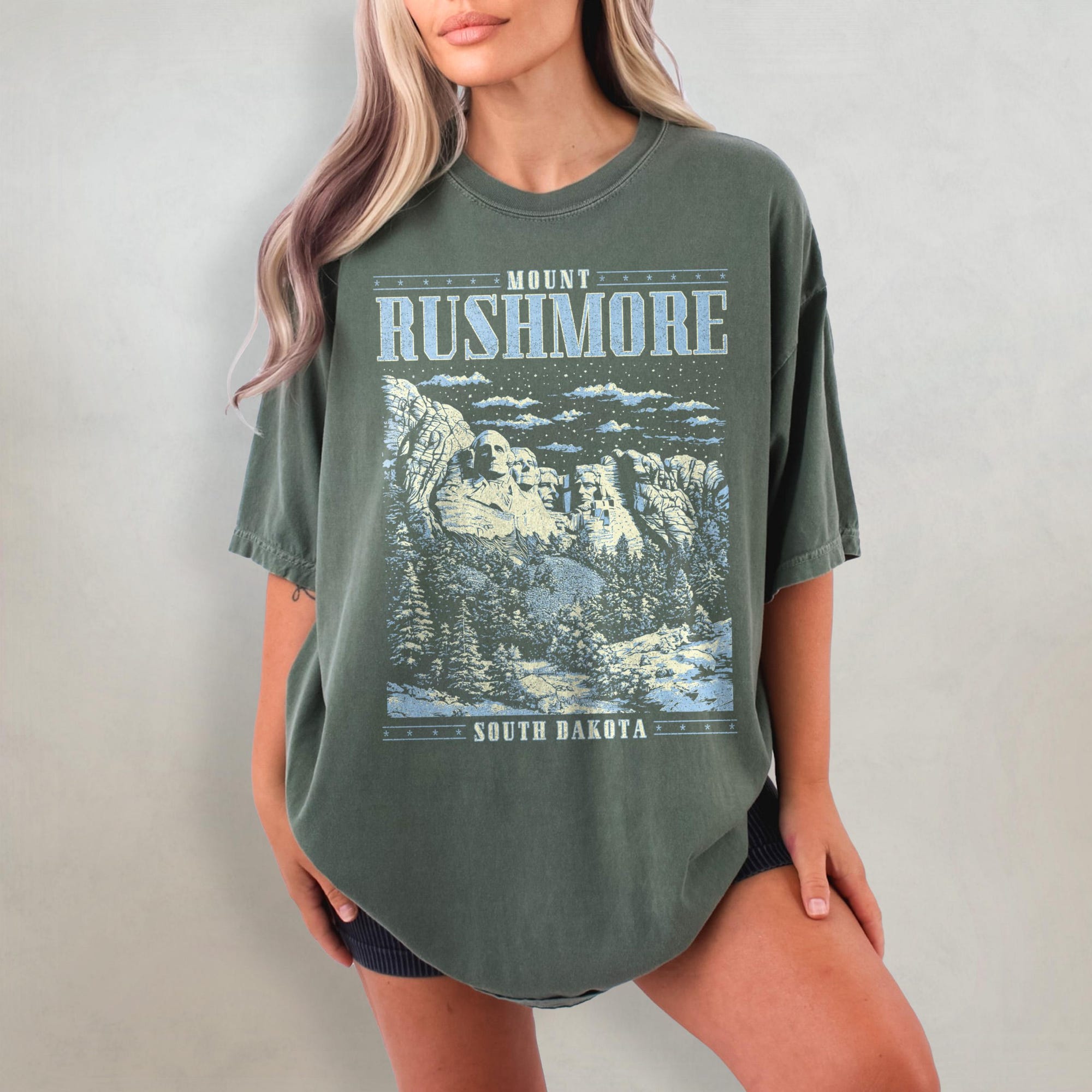 Mount Rushmore Comfort Colors T-Shirt – Retro South Dakota Tee - Image 2