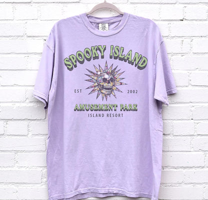 Disco Skull Comfort Colors Tee – Retro Spooky Halloween Shirt - Image 5