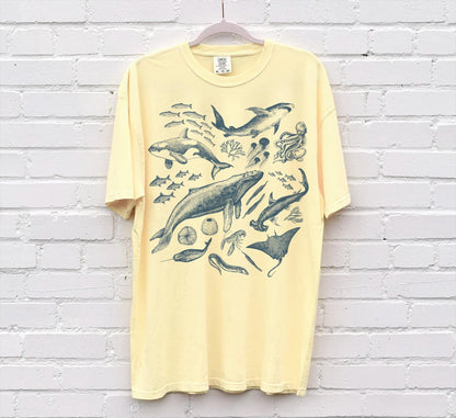 Retro 90s Sea Animals Comfort Colors T-Shirt - Image 6
