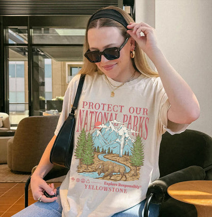 Rustic National Parks Comfort Colors® Tee | Respect Wildlife - Image 8