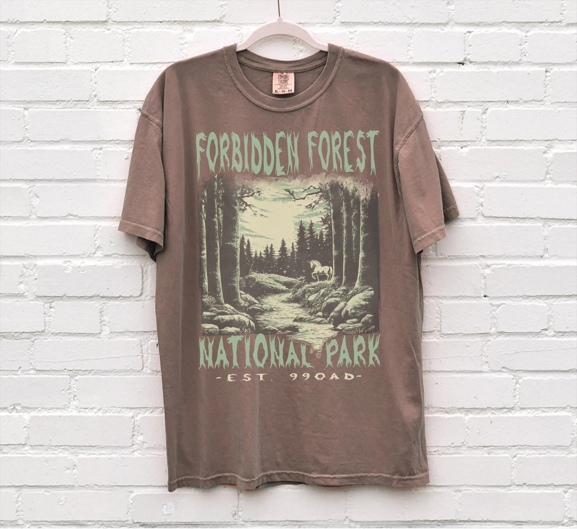 Forbidden Forest Wizard Graphic Tee | Comfort Colors Shirt - Image 4