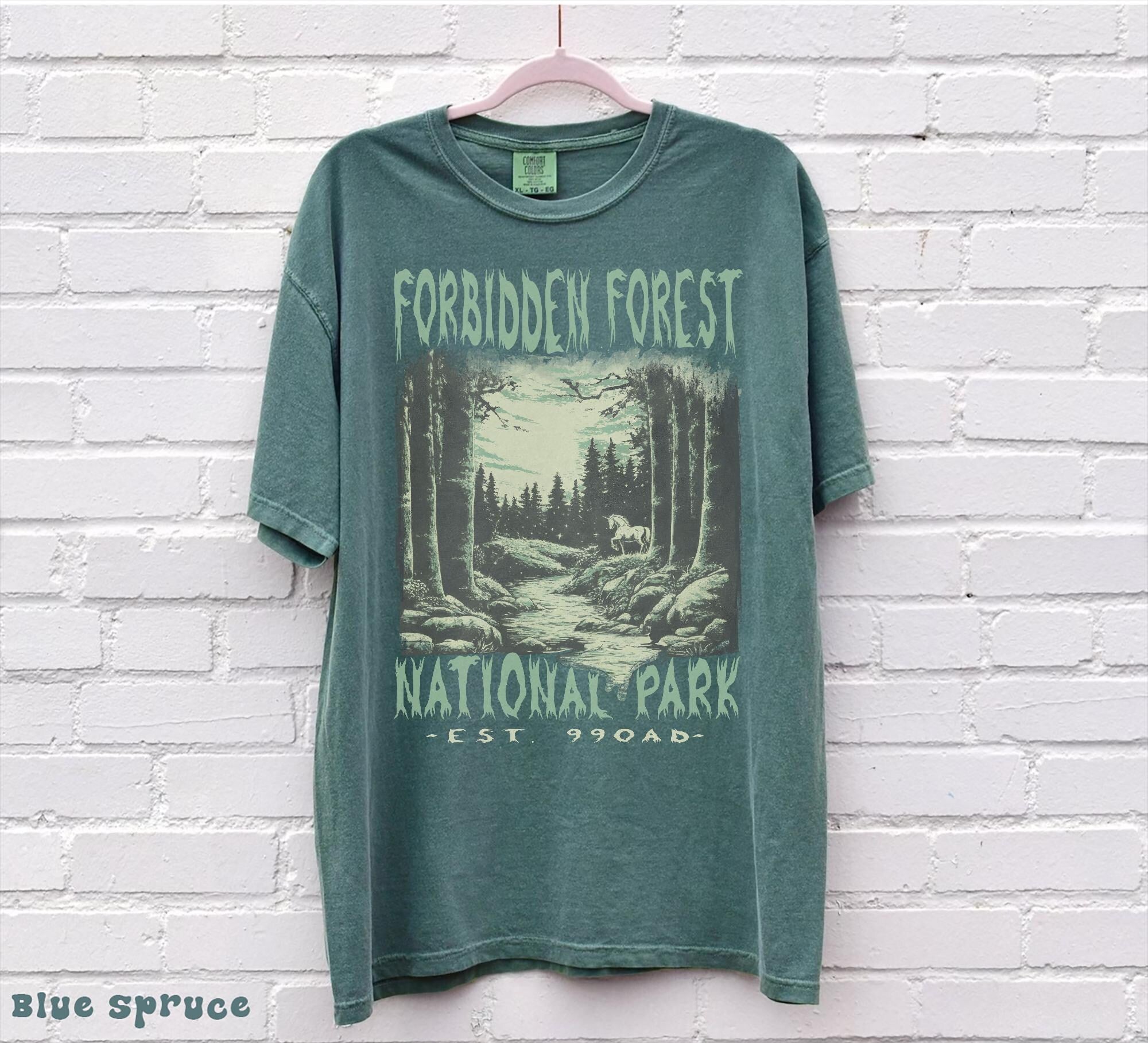 Forbidden Forest Comfort Colors Wizard Tee - Image 3