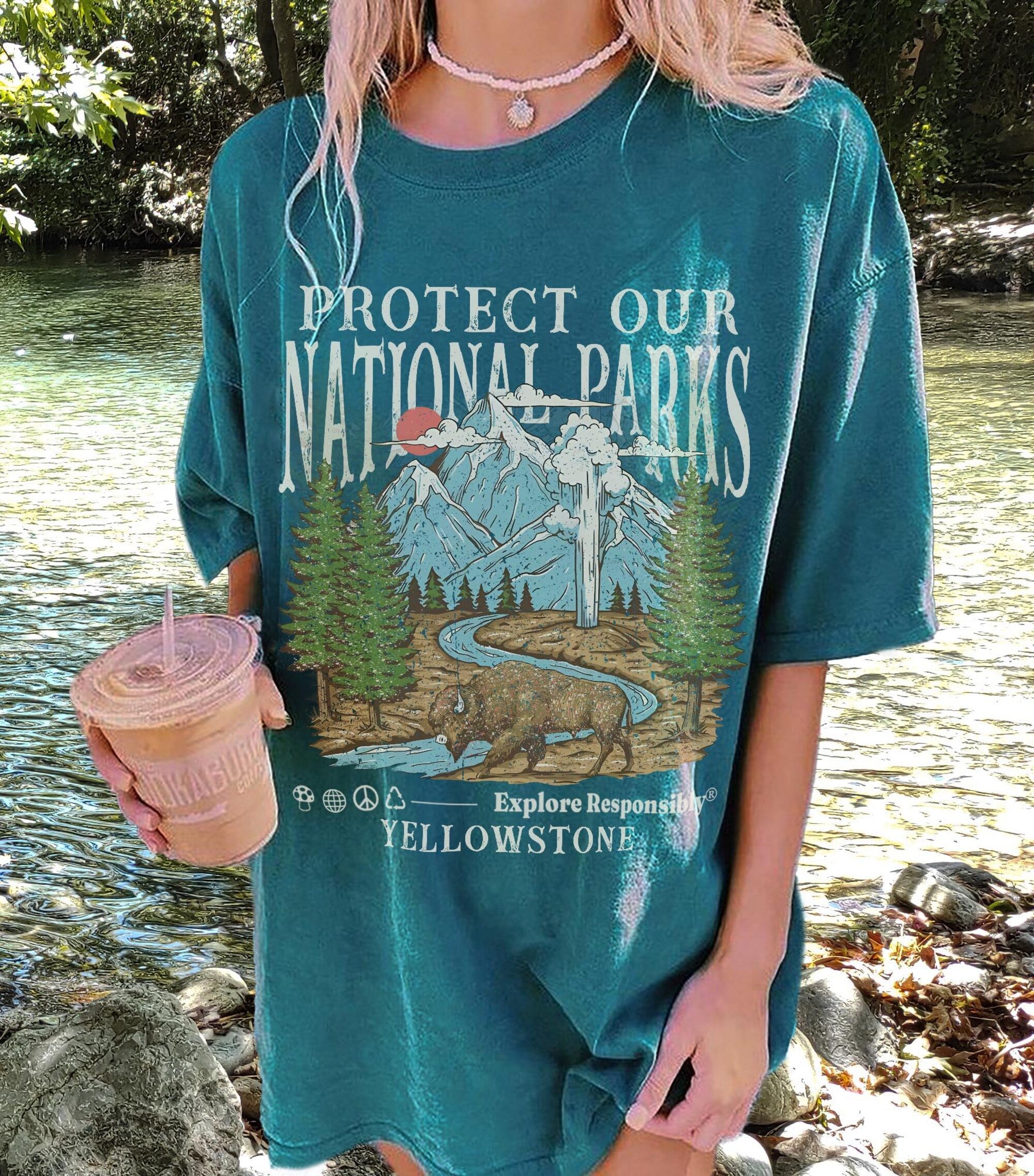 Rustic National Parks Comfort Colors® Tee | Respect Wildlife - Image 3