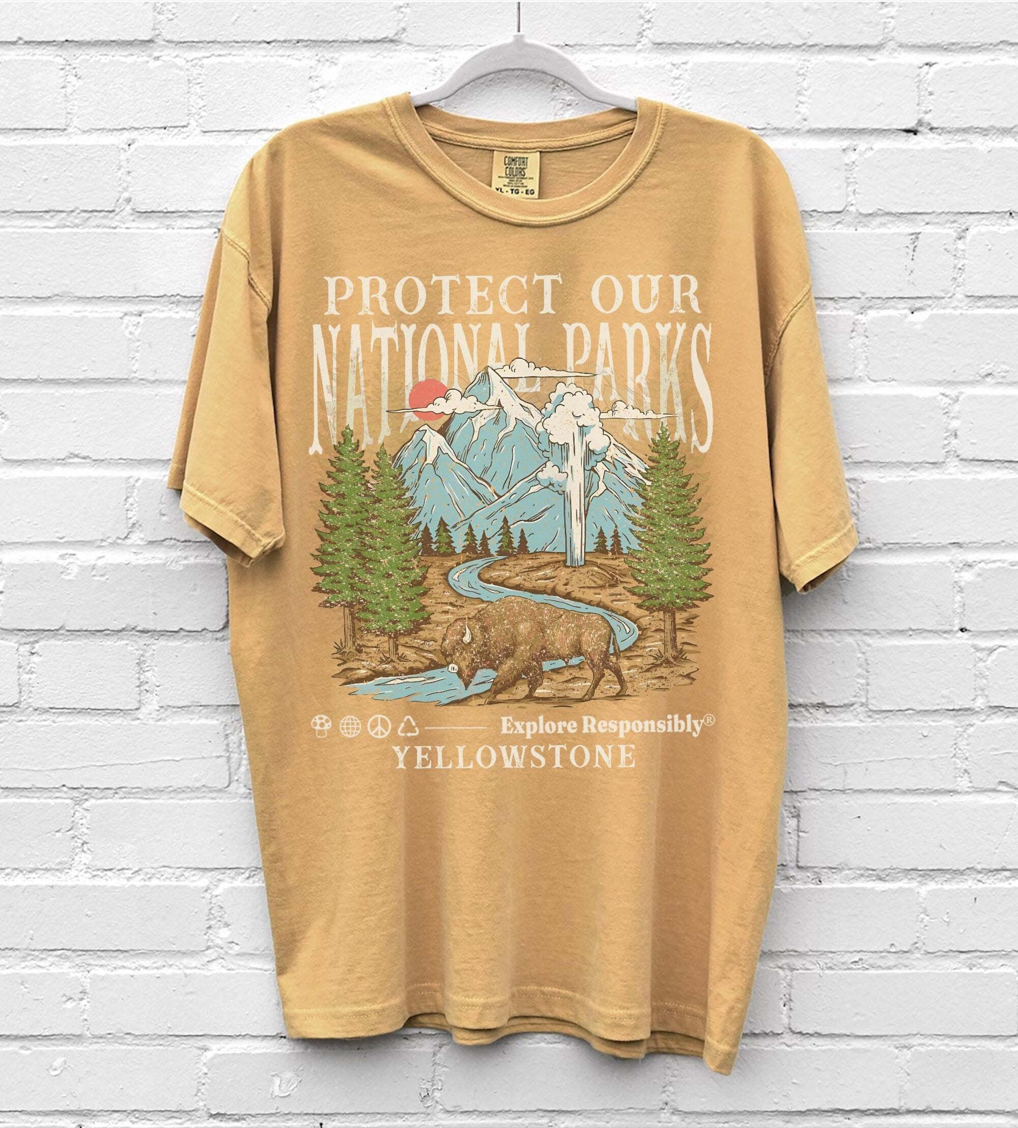 Rustic National Parks Comfort Colors® Tee | Respect Wildlife - Image 5