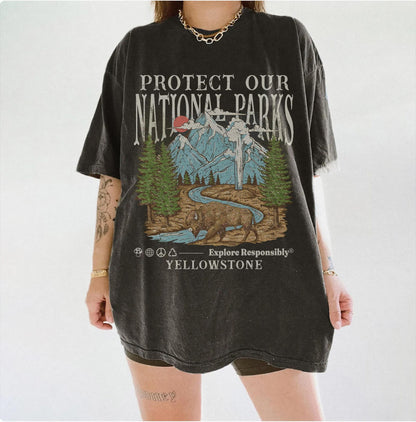 Rustic National Parks Comfort Colors® Tee | Respect Wildlife - Image 2