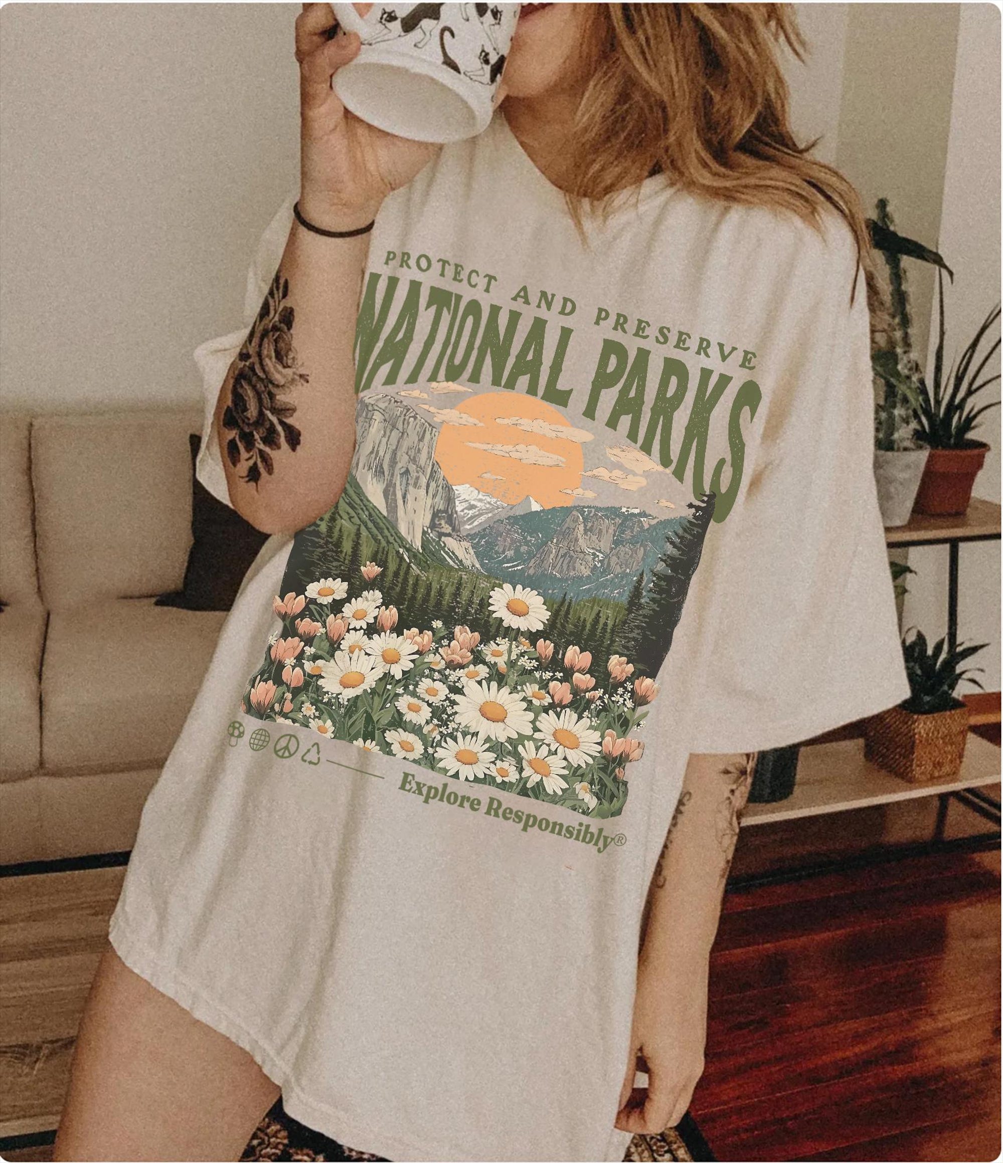 Vintage National Parks Comfort Colors Tee | 90s Grunge Style - Image 2