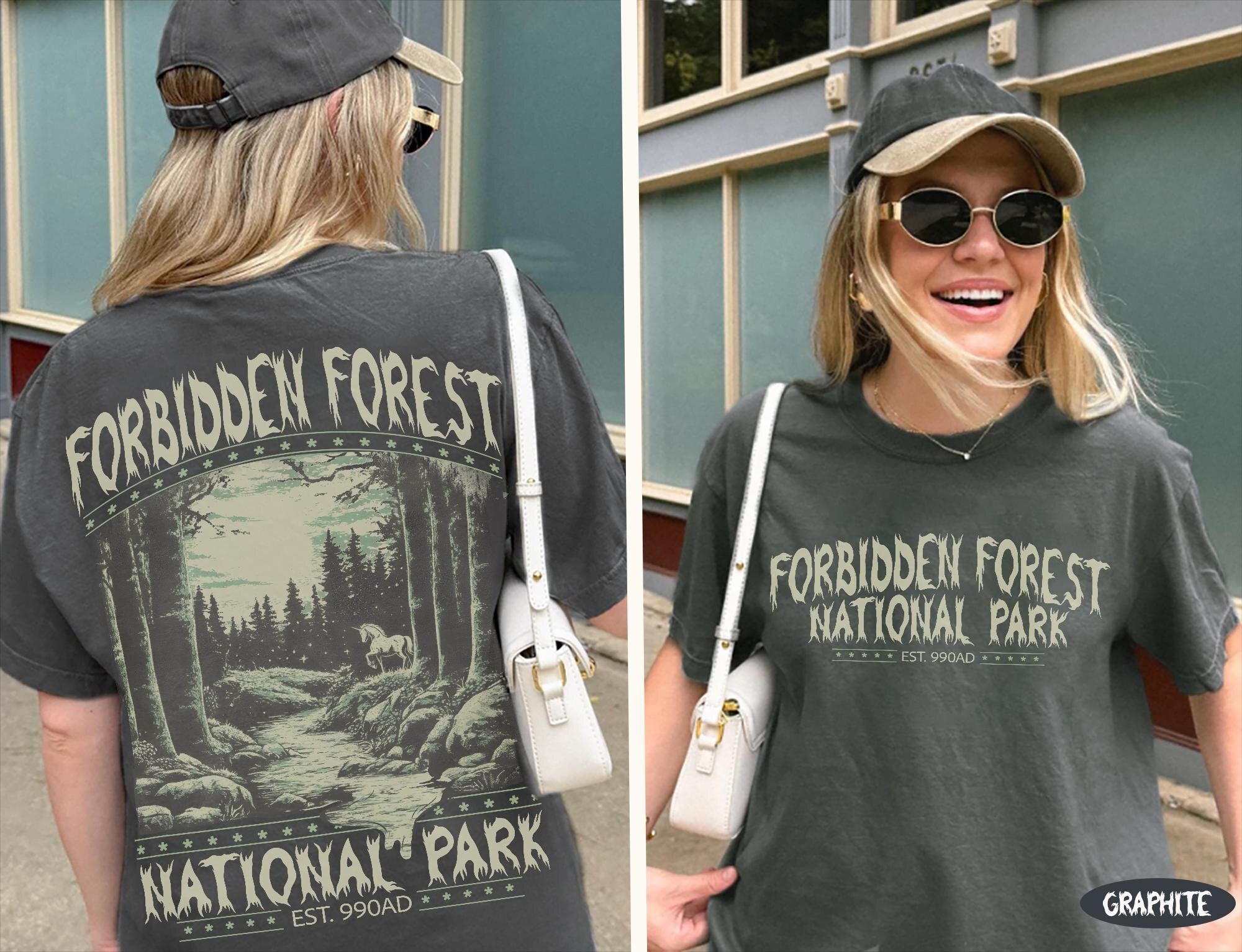 Forbidden Forest Bookish Comfort Colors Tee | Wizard Park Vibes - Image 7