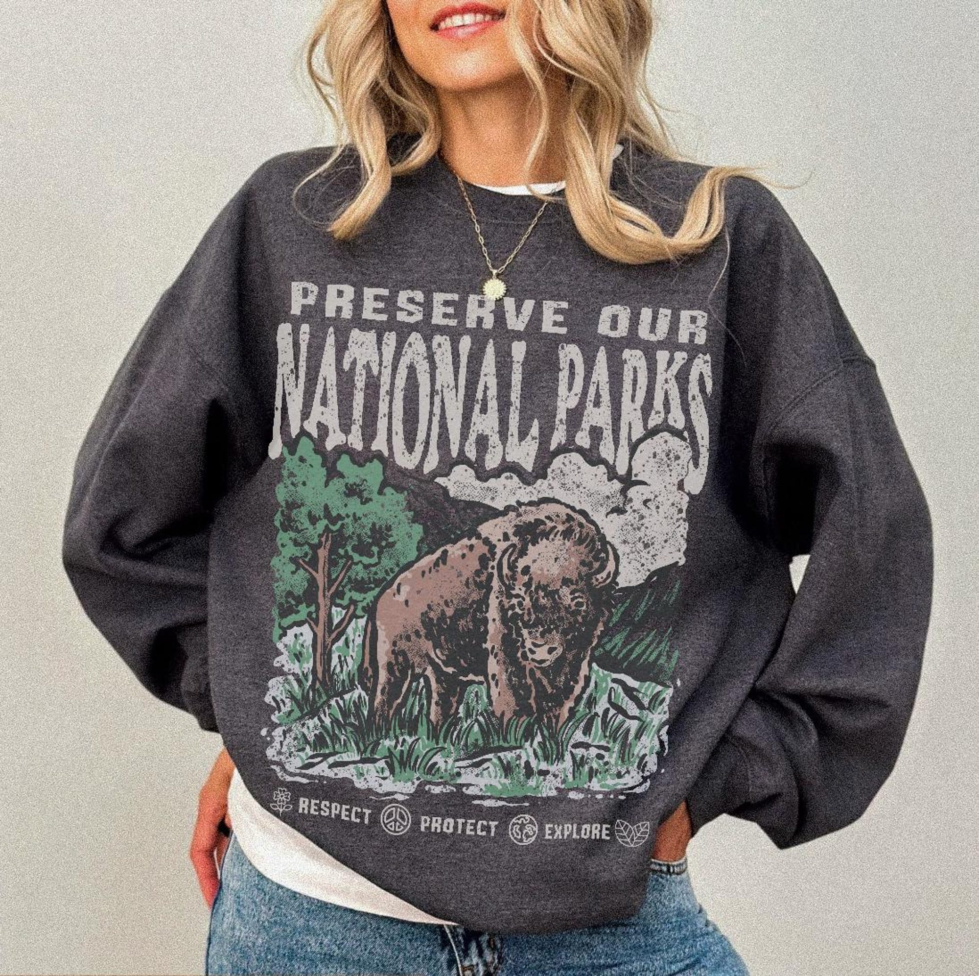 National Parks Crewneck Sweatshirt - Cozy Hiking Apparel - Image 4