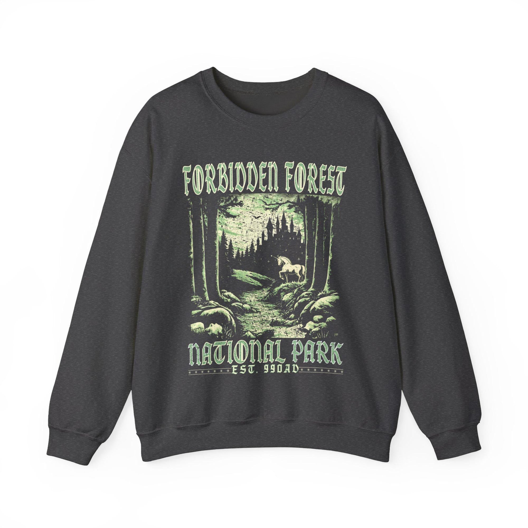 Forbidden Forest Crewneck Sweatshirt – Bookish Wizard Cozy Pullover - Image 6