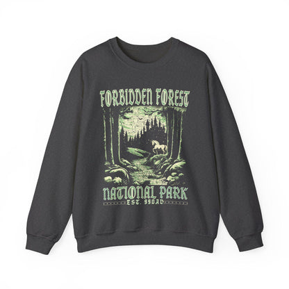 Forbidden Forest Crewneck Sweatshirt – Bookish Wizard Cozy Pullover - Image 6
