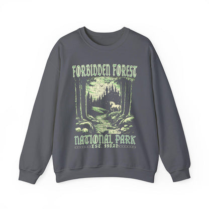 Forbidden Forest Crewneck Sweatshirt – Bookish Wizard Cozy Pullover - Image 7