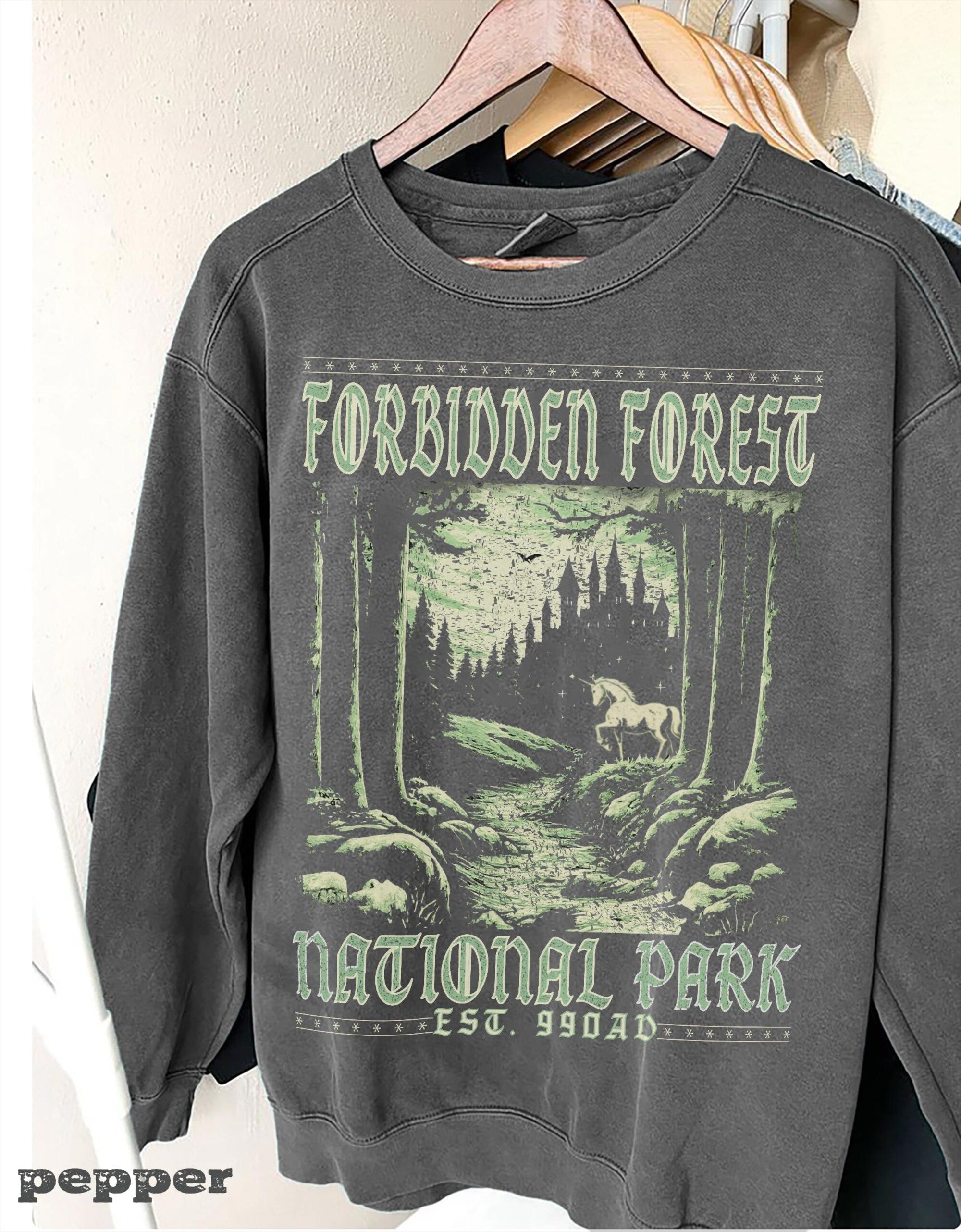 Forbidden Forest Vintage Crewneck Sweatshirt (Unisex Comfort) - Image 3