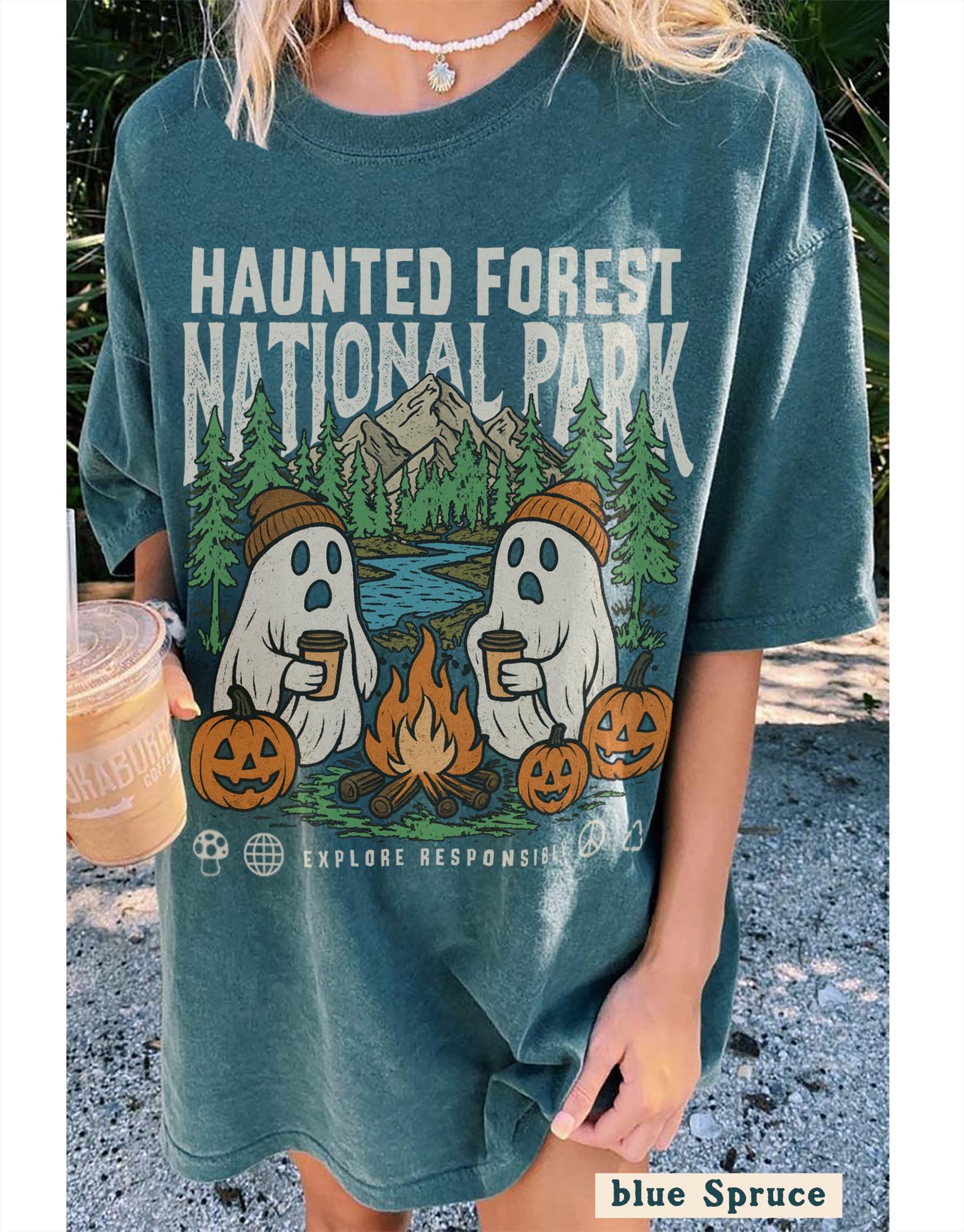 Haunted Forest Hiking Shirt – Comfort Colors Ghost Tee