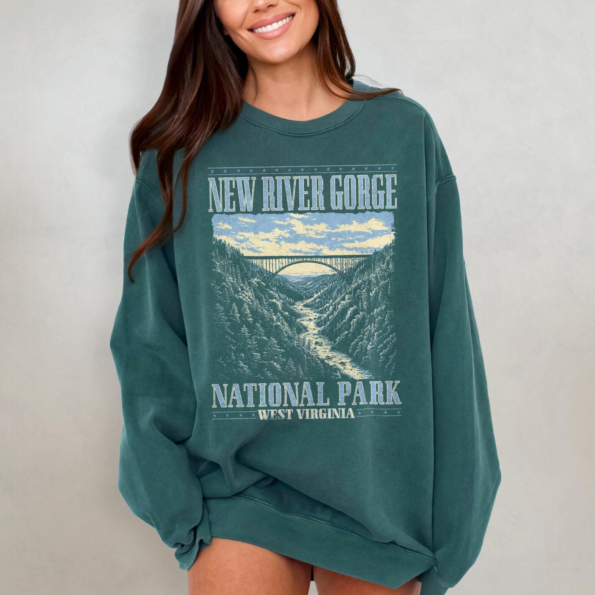 New River Gorge National Park Crewneck Sweatshirt - Image 3