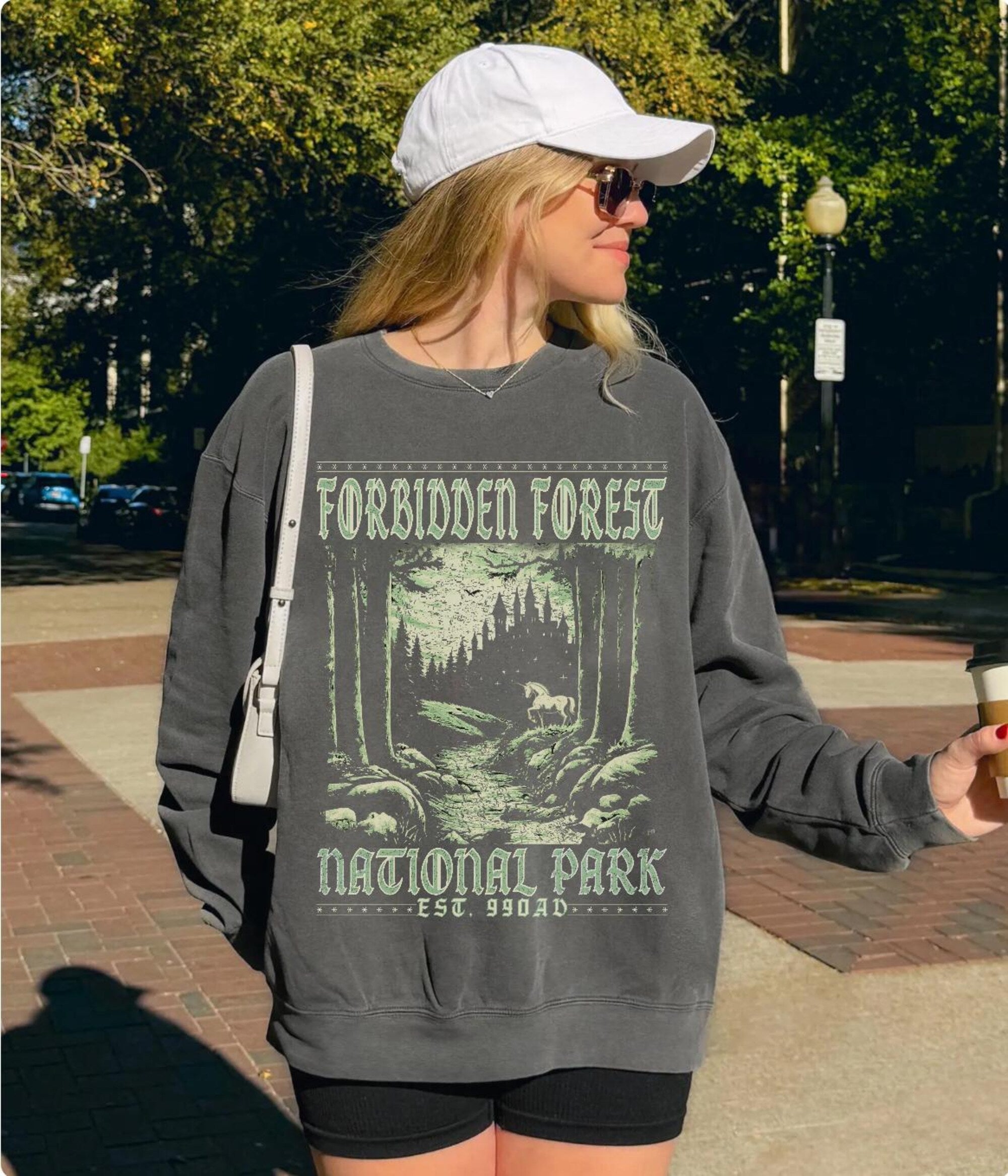 Forbidden Forest Vintage Crewneck Sweatshirt (Unisex Comfort) - Image 2
