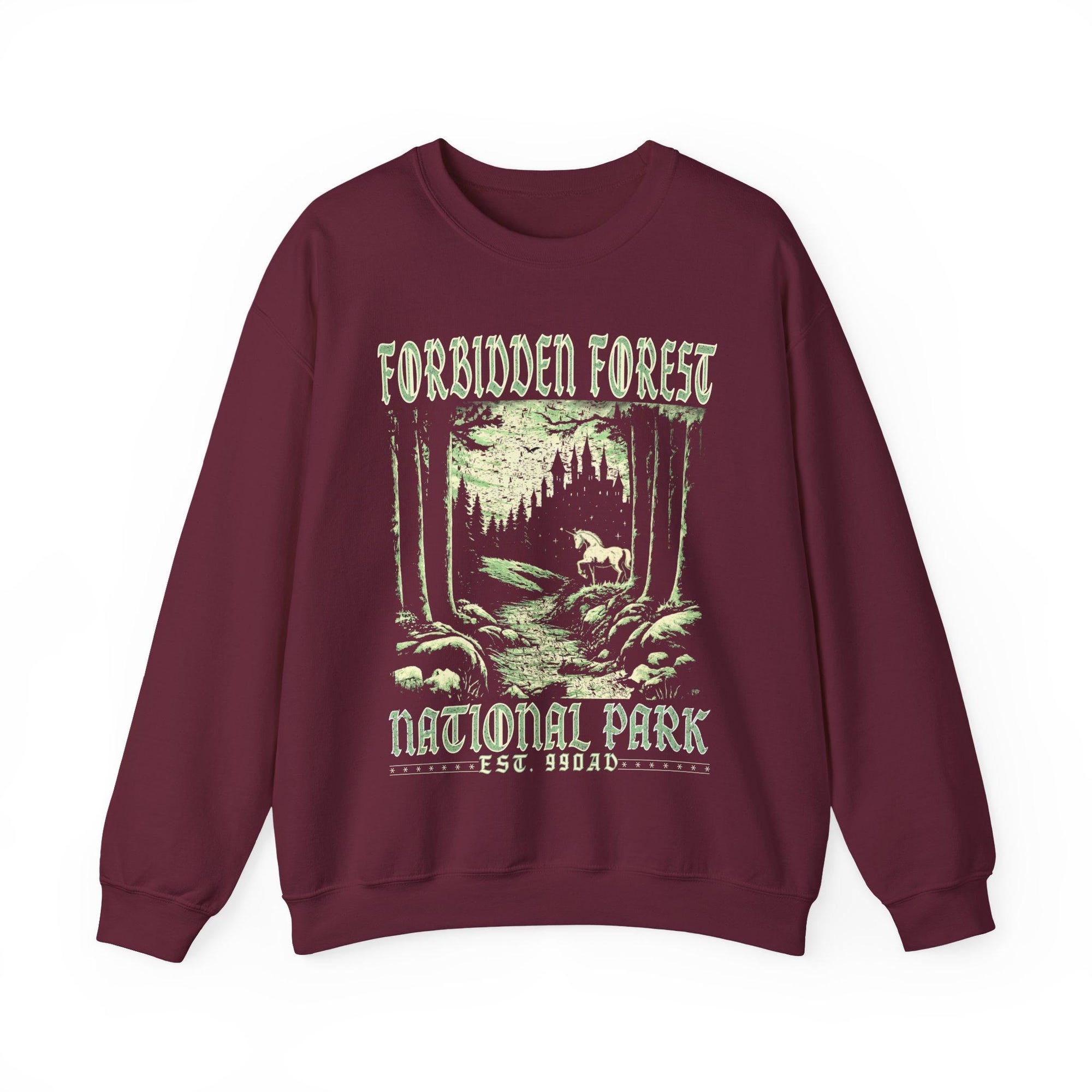Forbidden Forest Crewneck Sweatshirt – Bookish Wizard Cozy Pullover - Image 5