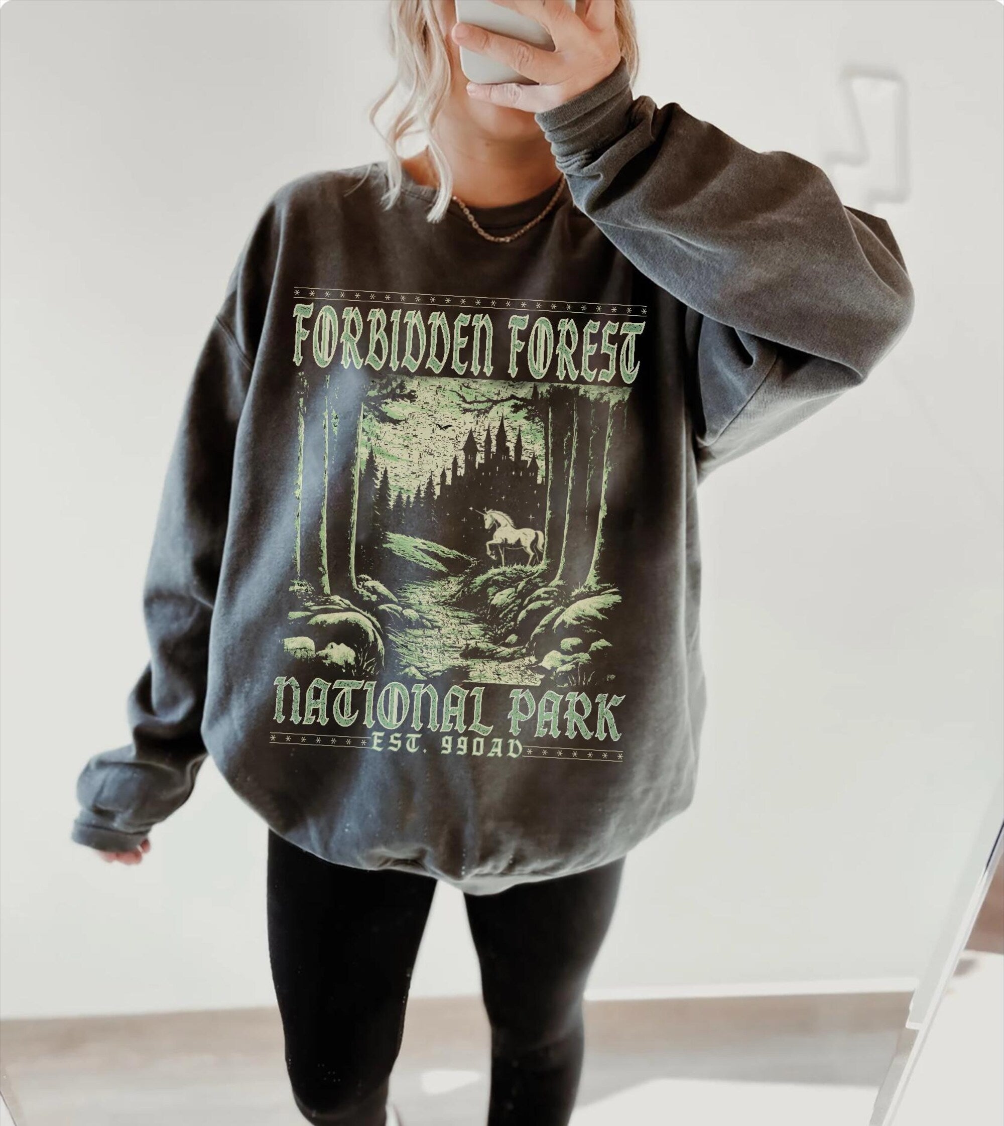 Forbidden Forest Vintage Crewneck Sweatshirt (Unisex Comfort)