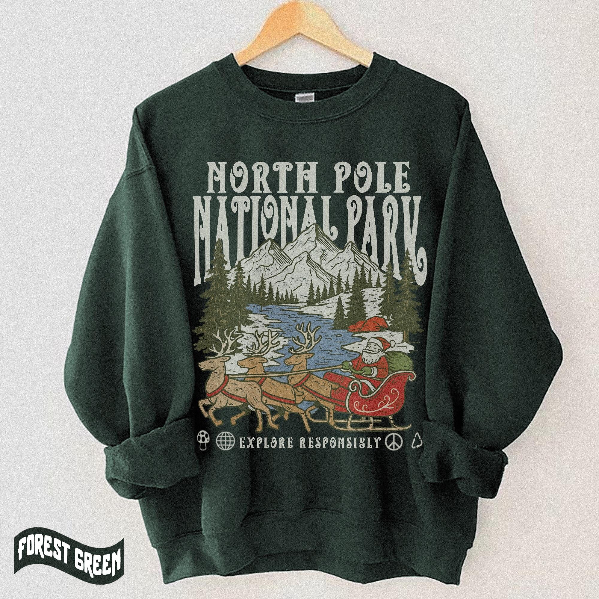 Vintage 90s National Parks Christmas Sweatshirt (Unisex) - Image 3