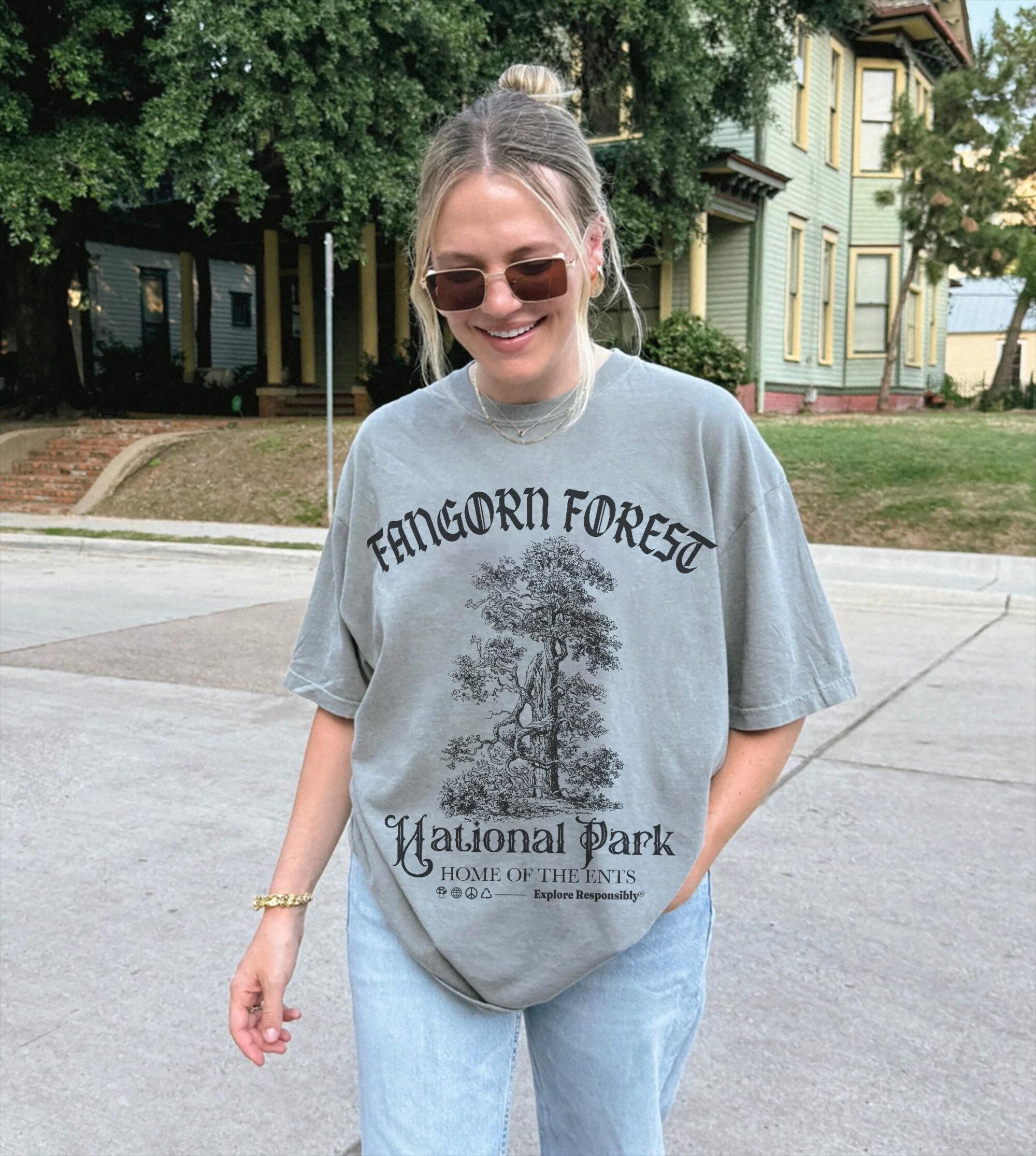 Fangorn Forest Vintage Tee – Middle Earth National Park Shirt - Image 4
