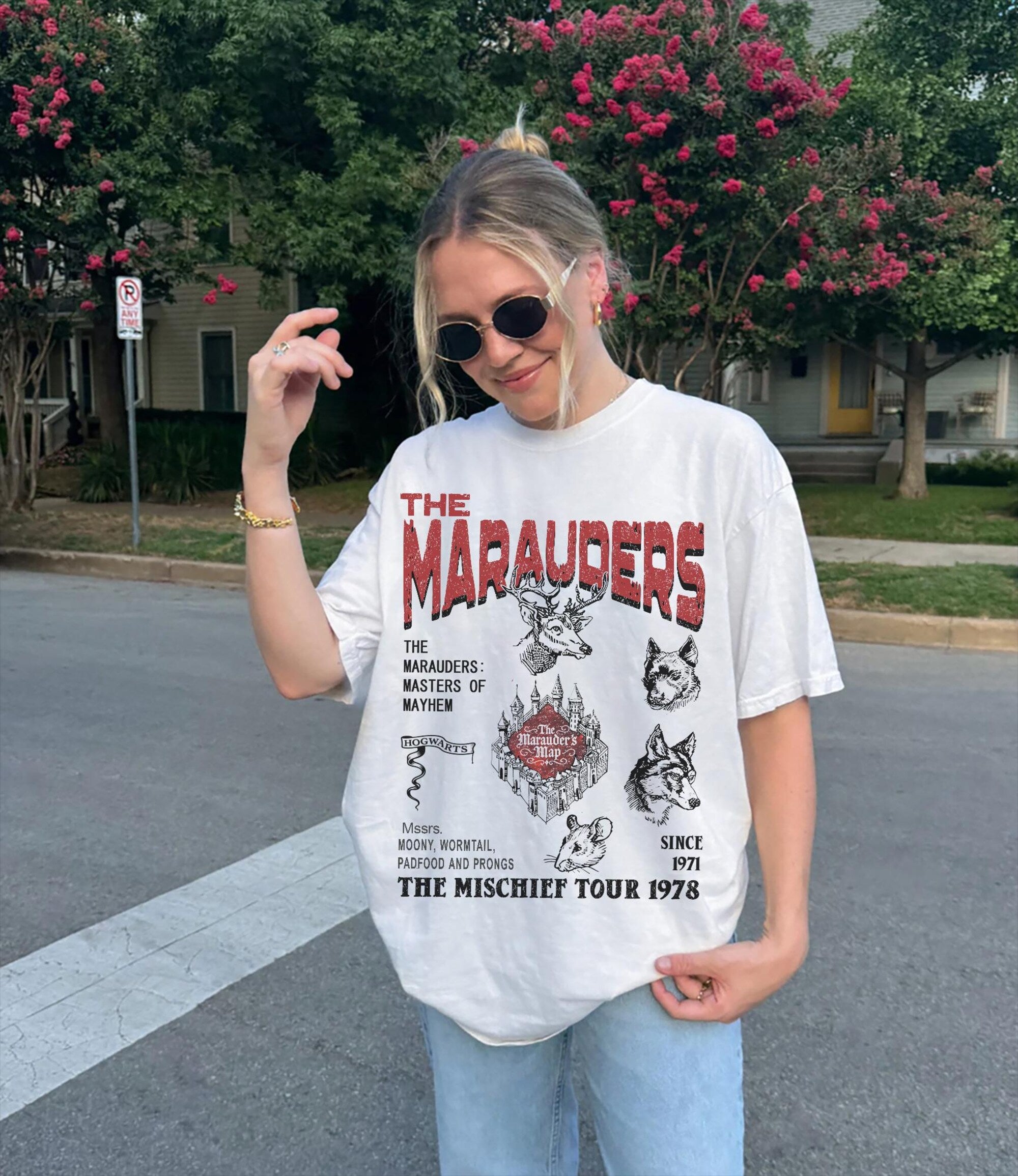 Marauders Tour Comfort Colors Tee | Vintage Wizard Vacation Shirt - Image 4