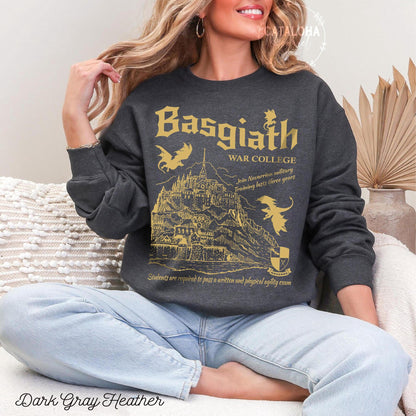 Basgiath War College Vintage Sweatshirt | Fourth Wing Gift - Image 7