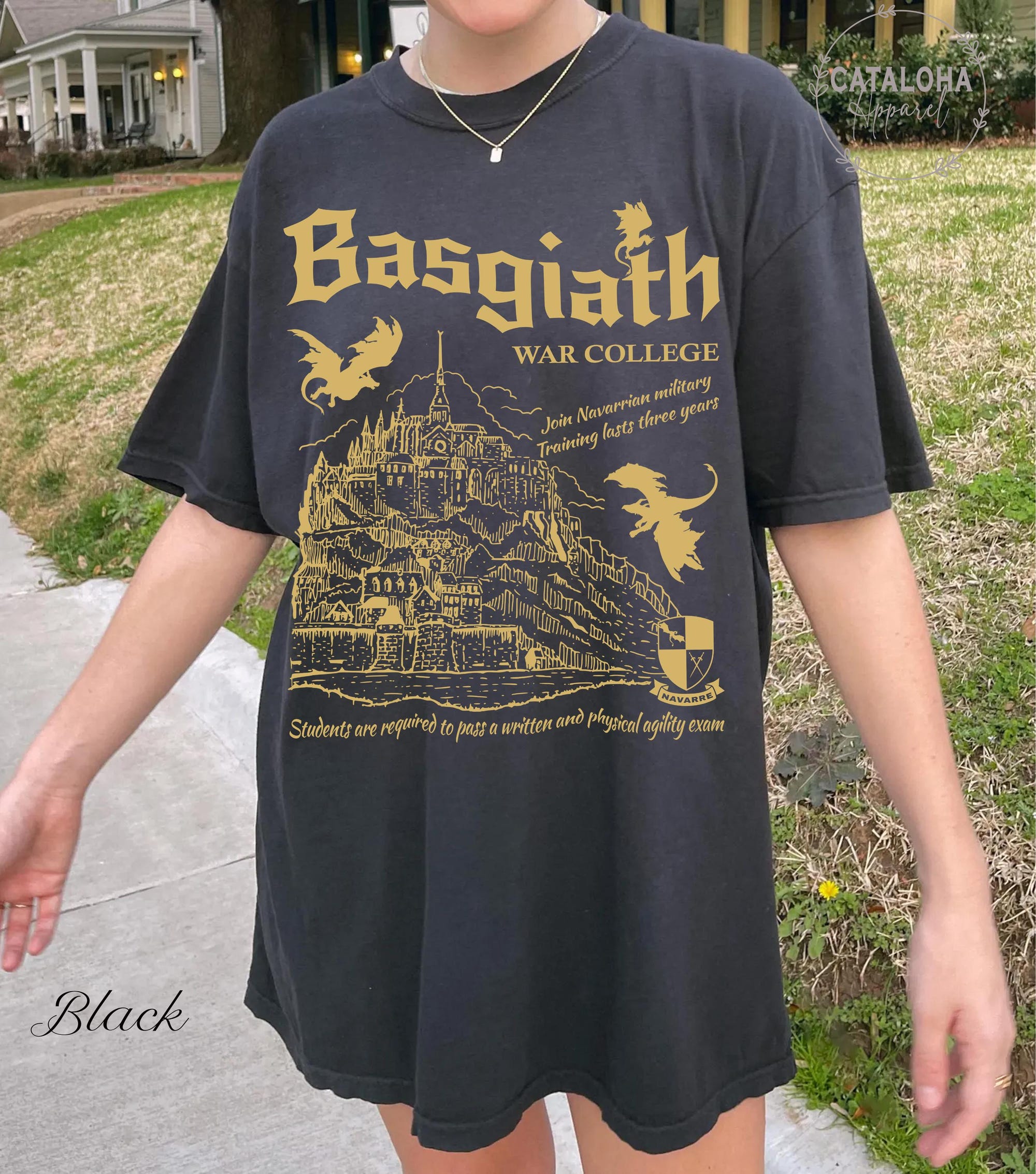Basgiath War College Vintage Shirt | Fourth Wing Fan Tee - Image 4