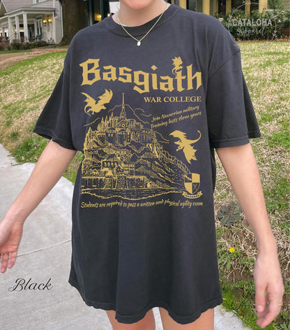 Basgiath War College Vintage Shirt | Fourth Wing Fan Tee - Image 4