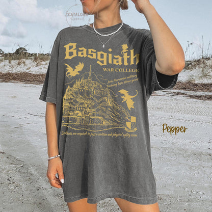 Basgiath War College Vintage Shirt | Fourth Wing Fan Tee - Image 2