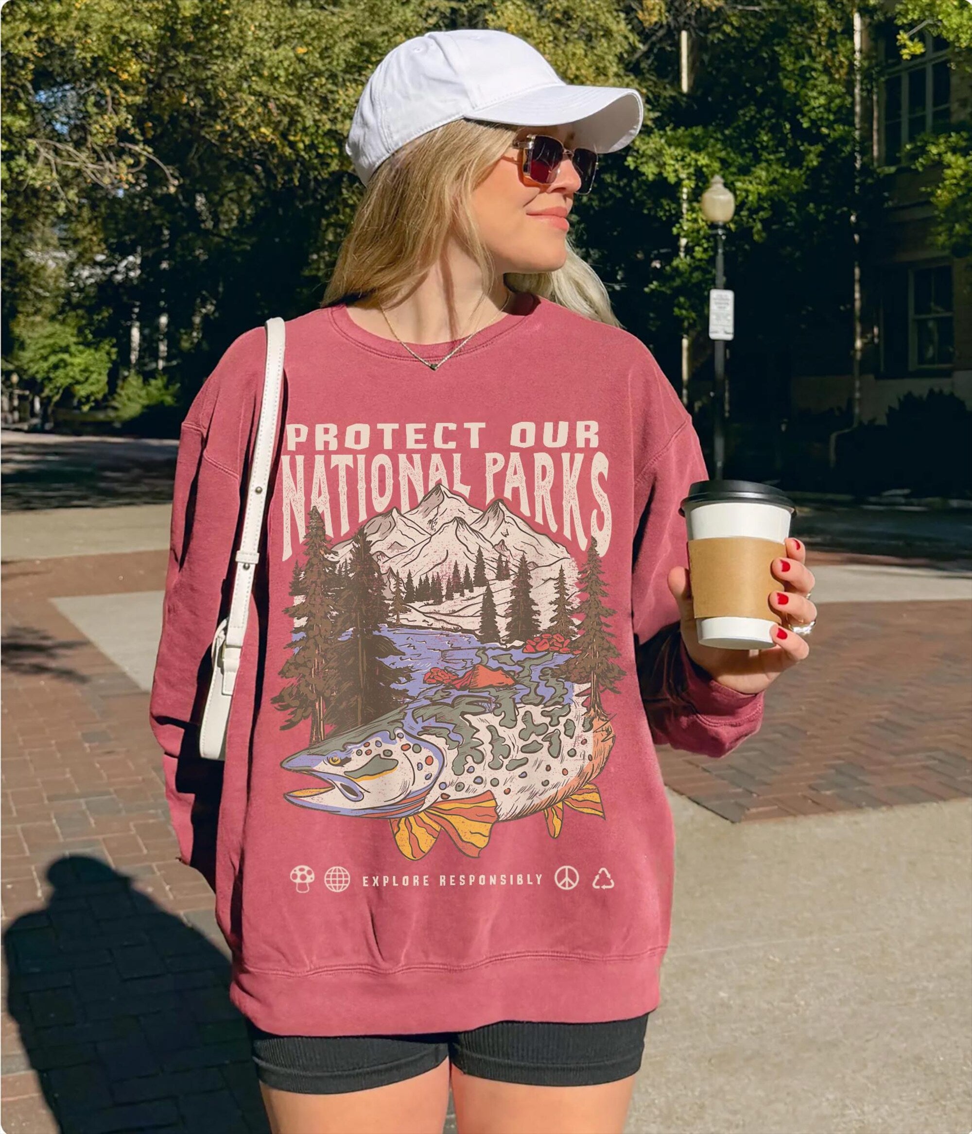 90s National Park Vintage Comfort Colors Crewneck Sweatshirt - Image 4