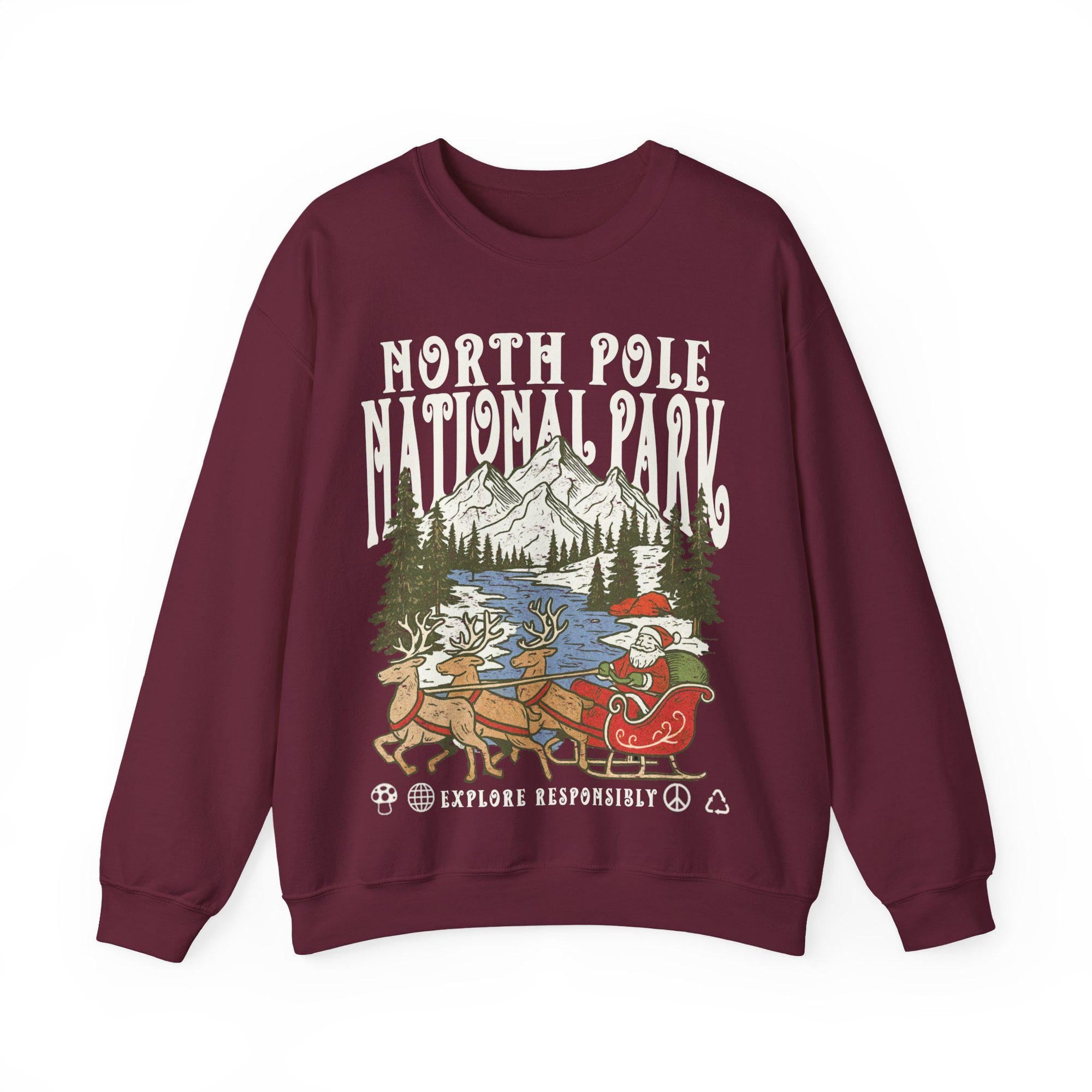 90s Santa National Parks Crewneck Sweatshirt – North Pole - Image 6