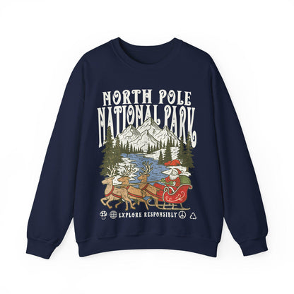 90s Santa National Parks Crewneck Sweatshirt – North Pole - Image 8