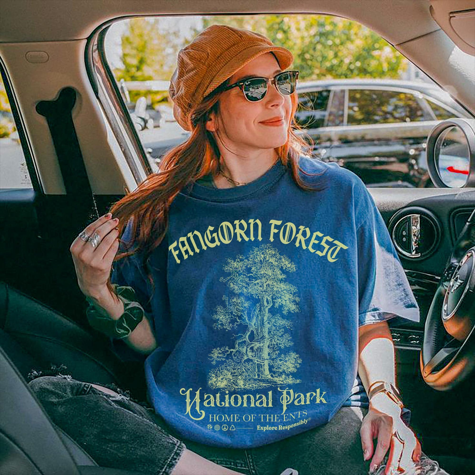 Fangorn Forest Vintage Hiking Comfort Colors Unisex Tee - Image 3