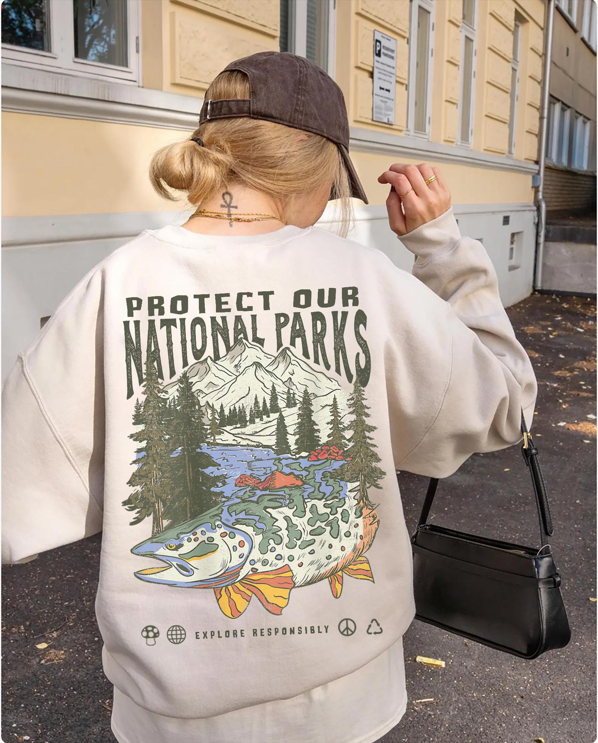 Protect Our National Parks Crewneck Sweatshirt (Front/Back) - Image 7
