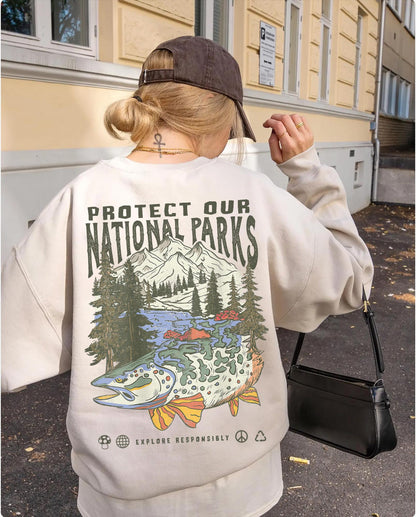 Protect Our National Parks Crewneck Sweatshirt (Front/Back) - Image 7