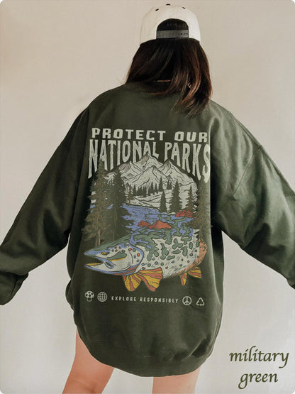 Protect Our National Parks Crewneck Sweatshirt (Front/Back) - Image 6