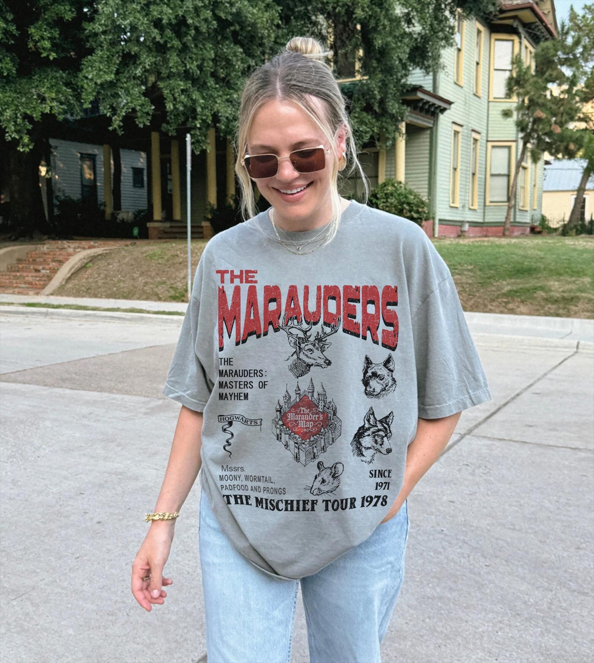 Marauders Tour Comfort Colors Tee | Vintage Wizard Vacation Shirt - Image 2