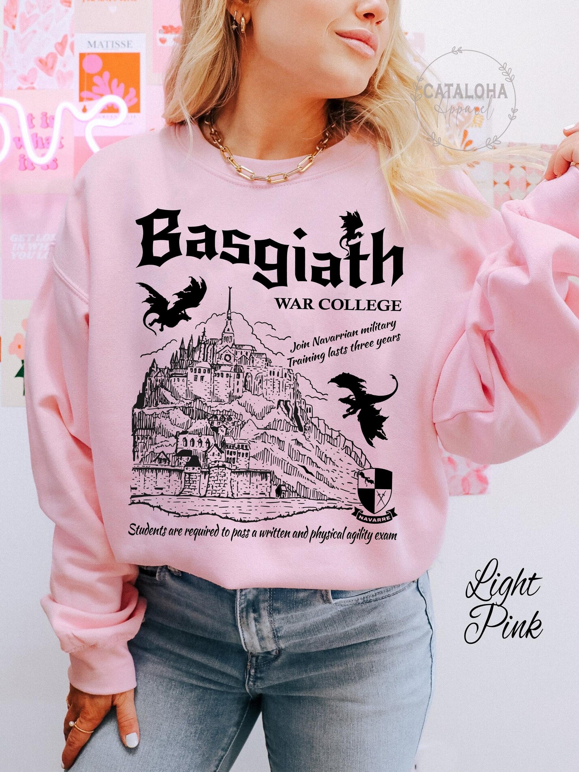 Basgiath War College Vintage Sweatshirt | Fourth Wing Gift - Image 10