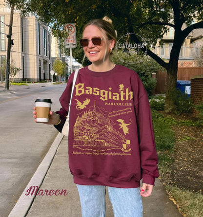 Basgiath War College Vintage Sweatshirt | Fourth Wing Gift - Image 4
