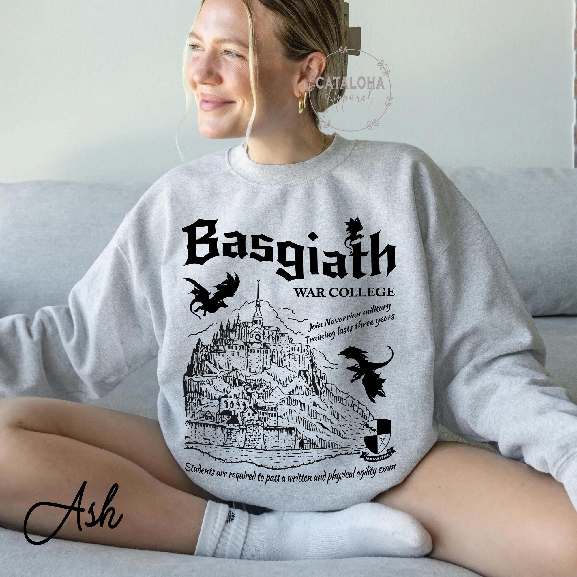 Basgiath War College Vintage Sweatshirt | Fourth Wing Gift - Image 6