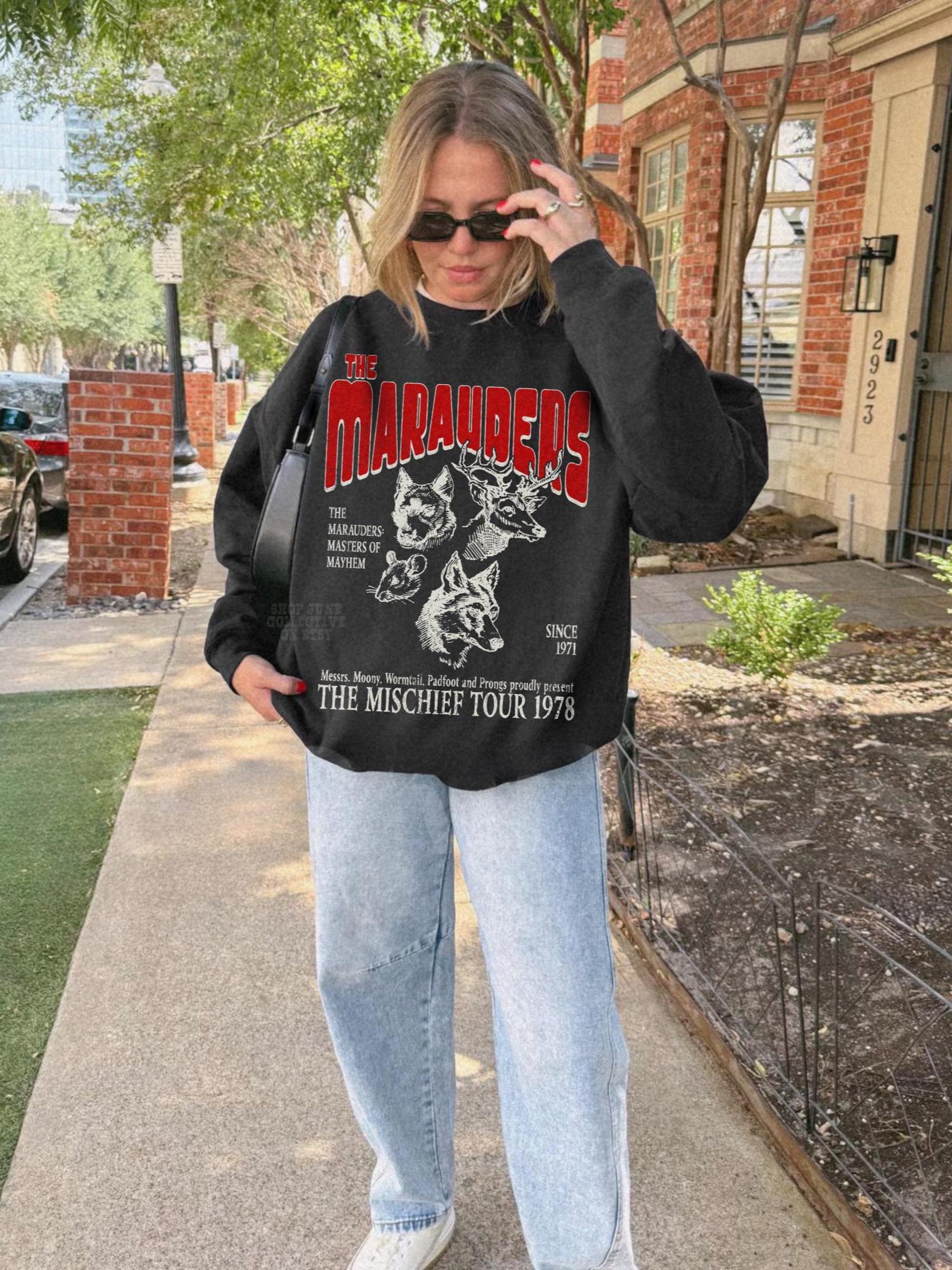 Marauders World Tour Crewneck Sweatshirt (70s Wizard Aesthetic) - Image 2