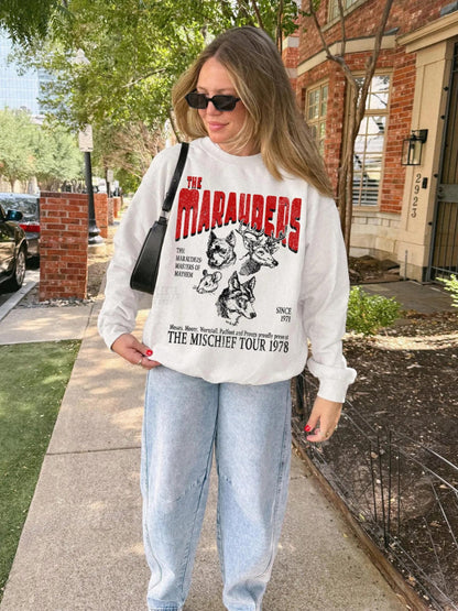 Marauders World Tour Crewneck Sweatshirt (70s Wizard Aesthetic)