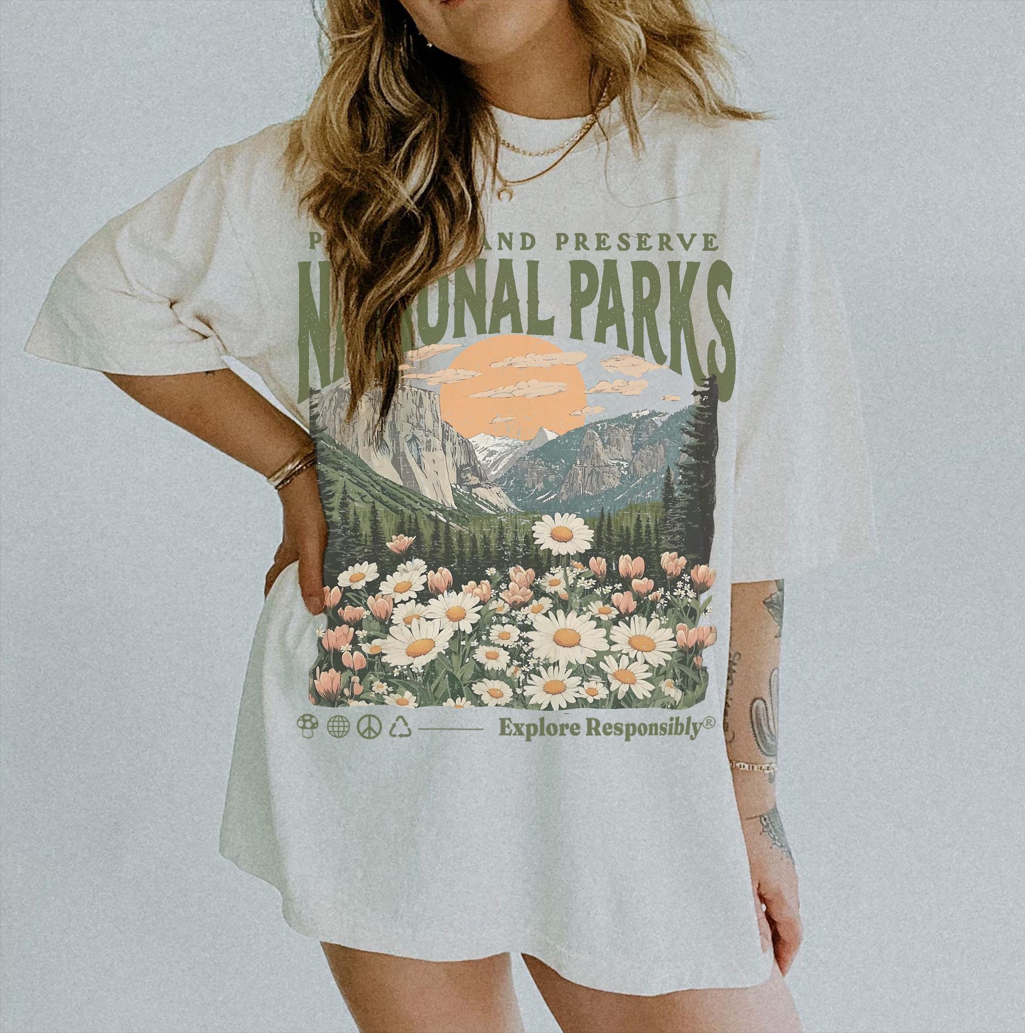 Vintage National Parks Comfort Colors Tee | 90s Grunge Style