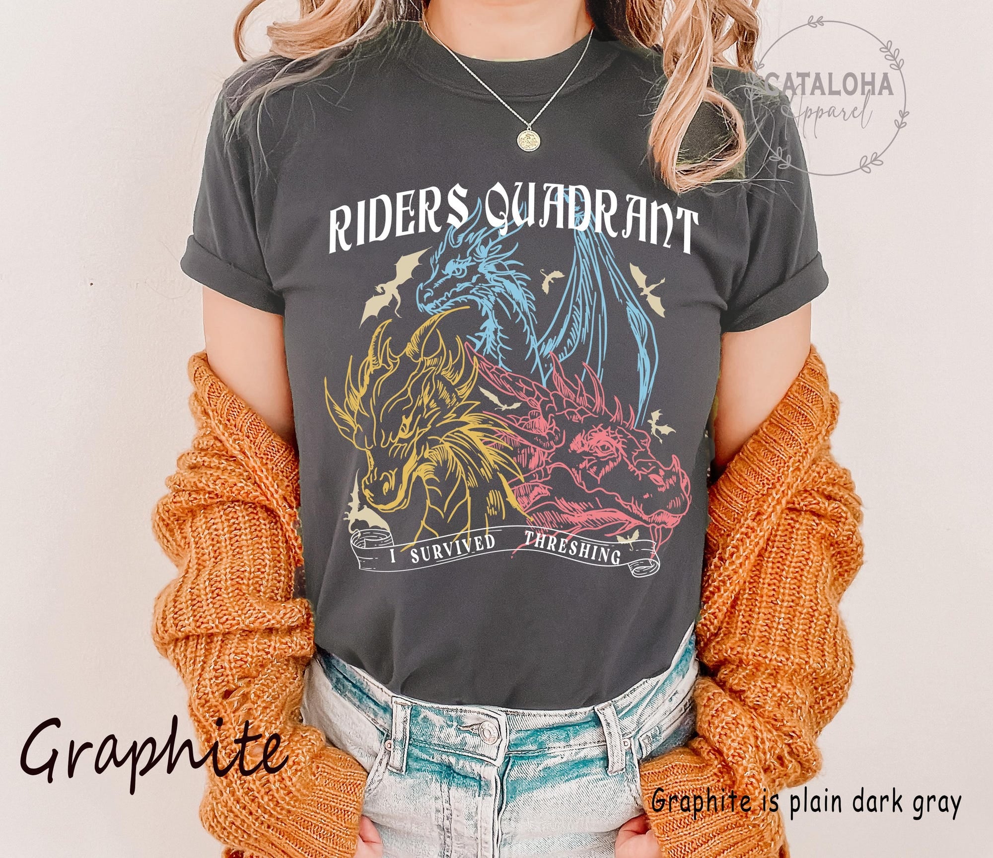 Riders Quadrant Fantasy Dragon Tee | Fourth Wing Inspired - Image 4
