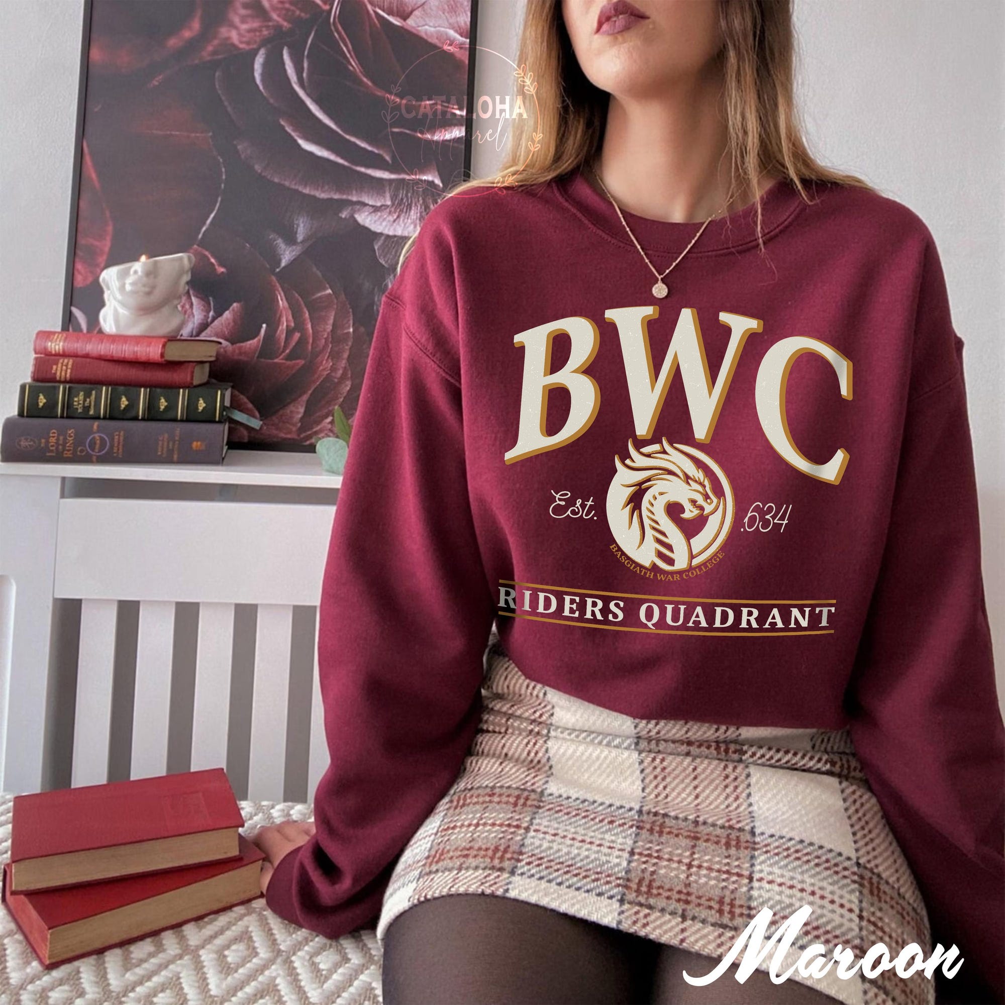 Basgiath War College Crewneck Sweatshirt | Riders Quadrant - Image 12