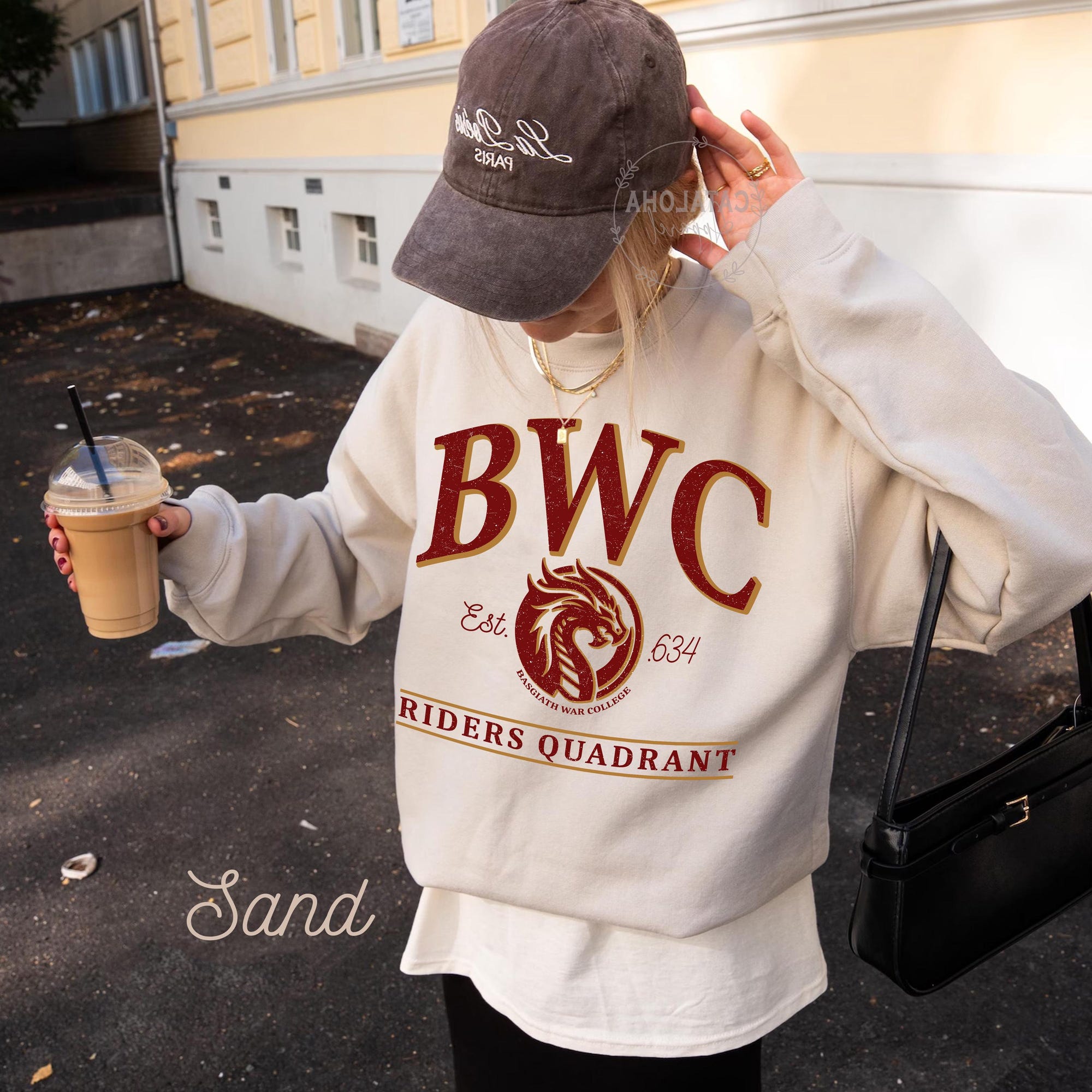 Basgiath War College Crewneck Sweatshirt | Riders Quadrant - Image 2